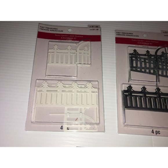 5 New Packages of metal rustic garden Fence Halloween Spooky Town tiny treasures - Picture 2 of 8